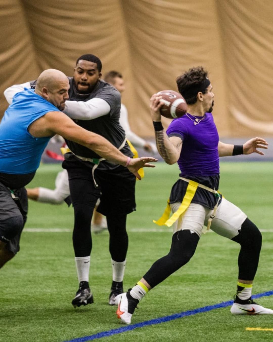 Flag Football players in action