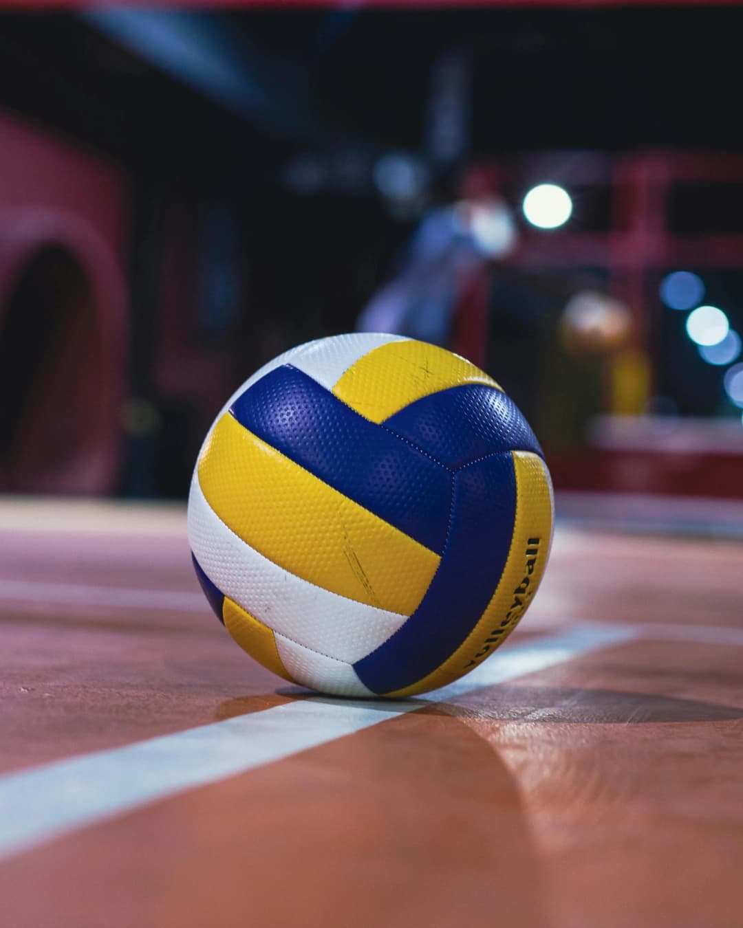 Volleyball players in action
